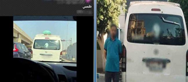 ضبط سائق ميكروباص ببني سويف طمس اللوحات المعدنية لتفادي المخالفات 