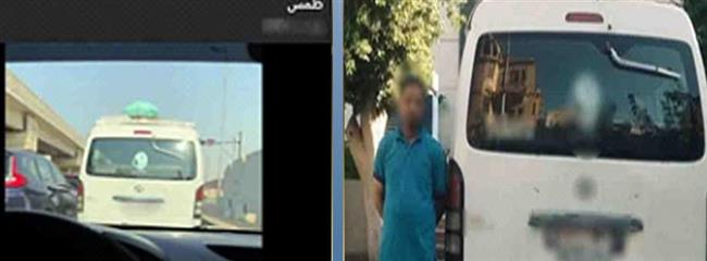 ضبط سائق ميكروباص لطمس اللوحات المعدنية ببني سويف