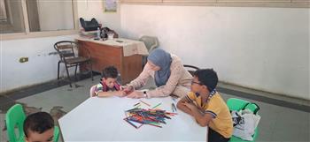ورشة رسم وتلوين بمكتبة إمبابة الثقافية بالتعاون مع جمعية مرضى شلل الأطفال