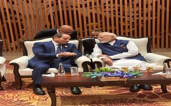 الرئيس السيسي يؤكد لرئيس وزراء الهند ثوابت الموقف المصري بضرورة تسوية الأزمات بالوسائل السلمية