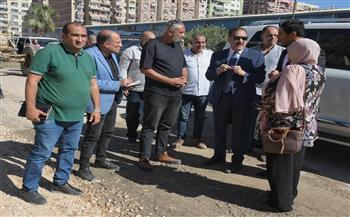 معدلات تنفيذ متقدمة بشارع عبد الرحمن شكري.. محافظ بورسعيد يتابع أعمال التطوير بنسبة تنفيذ 40%