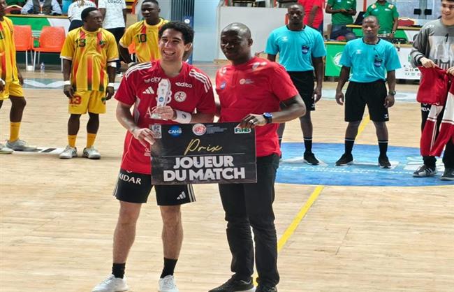 أنس دعبس "الأفضل" في مواجهة منتخب ناشئين اليد مع الكونغو في الأمم الأفريقية  