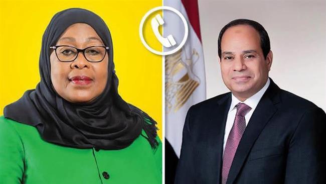 الرئيس السيسي يجري اتصالًا هاتفيًا مع رئيسة تنزانيا لبحث العلاقات الثنائية والقضايا ذات الاهتمام المشترك