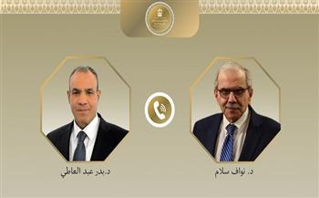 وزير الخارجية ورئيس الوزراء اللبناني يبحثان هاتفيًا العلاقات الثنائية وتطورات الأوضاع فى لبنان والمنطقة