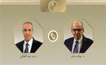 وزير الخارجية ورئيس الوزراء اللبناني يبحثان هاتفيًا العلاقات الثنائية وتطورات الأوضاع فى لبنان والمنطقة