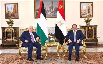 الرئيس السيسي ونظيره الفلسطيني يتفقان على تكثيف آليات التنسيق السياسي خلال المرحلة المقبلة 