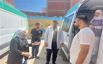 الكشف على 1459 مواطنًا من خلال 6 عيادات تخصصية خلال يومي القافلة الطبية بقرية البعالوة الصغرى بالتل الكبير