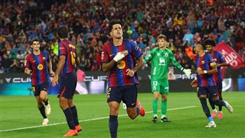 الدوري الإسباني.. جواو كانسيلو يسجل الهدف الأول لبرشلونة في راسينج سانتاندير