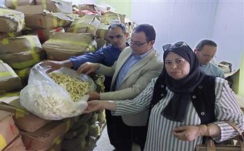 ضبط 7.5 طن بطاطس و9 أطنان لانشون و14 طنًا زيوت سيارات مستعملة وبن مغشوش بالجيزة