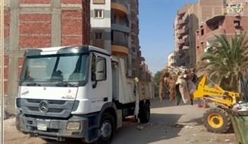 حملات للنظافة وإزالة التعديات ومتابعة الخدمات والتصالح بمراكز ومدن بني سويف 