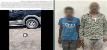 القبض على منادي سيارات ونجله بعد إتلاف سيارة متوقفة في أحد شوارع القاهرة