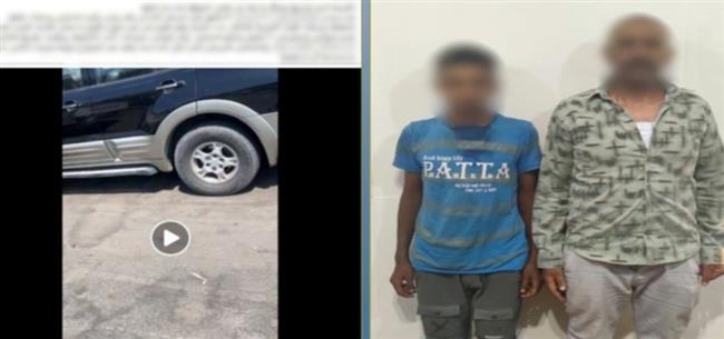 القبض على منادي سيارات ونجله بعد إتلاف سيارة متوقفة في أحد شوارع القاهرة