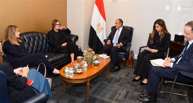 وزير الخارجية يلتقي رئيسة اللجنة الدولية للصليب الأحمر على هامش الجمعية العامة للأمم المتحدة