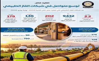 المركز الإعلامي لمجلس الوزراء: توسع متواصل في شبكات الغاز الطبيعي بمحافظات الوجه القبلي
