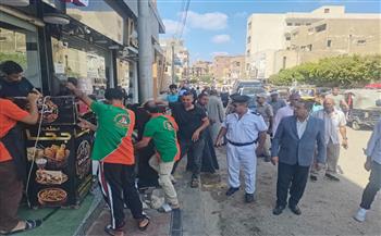 حملة مكبرة لرفع الإشغالات والتعديات وتحسين النظافة بمدينة إطسا