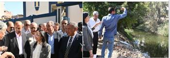 محافظ البحيرة توجه بسرعة إنشاء سور على ترعة الرشيدية أمام مدرسة الشهيد/ إبراهيم الجمال الإبتدائية بالمحمودية 