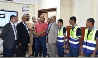 رئيس مياه الجيزة يتفقد محطة مياه إمبابة والمدرسة الثانوية الفنية لمياه الشرب والصرف الصحي