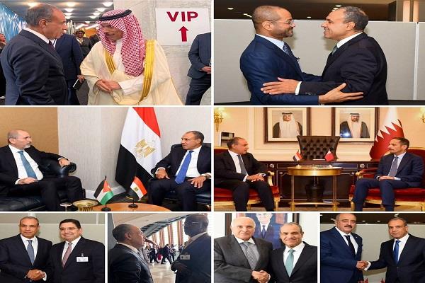 نشاط مكثف لوزير الخارجية خلال الجمعية العامة للأمم المتحدة لدعم القضايا العربية