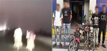 ضبط 4 طلاب لقيادتهم دراجتين ناريتين برعونة وتلويحهم بإشارات خادشة للحياء بالشرقية 