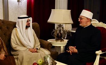 مفتي الجمهورية يبحث مع رئيس الهيئة العامة للشؤون الإسلامية بالإمارات تعزيز التعاون المشترك