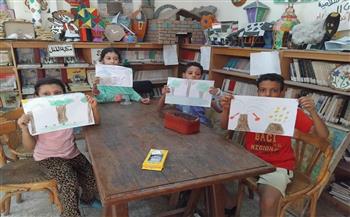 مكتبة ساقية مكي الثقافية تنظم ورشة للرسم والتلوين عن الريف المصري