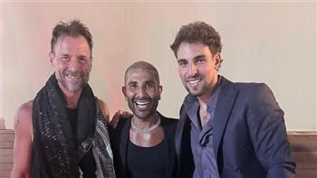 أحمد سعد يلتقي سانت ليفانت ووالده.. ويعلق: «عمي ليفانت أجمل وأظرف من سانت»