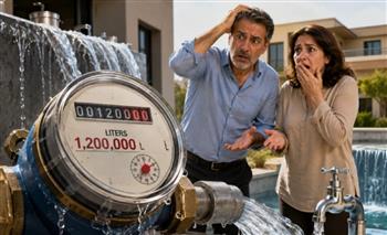 صدمة.. زوجان يستهلكان 1.2 مليون لتر مياه يوميًا
