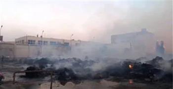 السيطرة على حريق هائل بساحة تخزين كرتون في العبور بـ30 سيارة إطفاء.. خسائر مادية دون إصابات