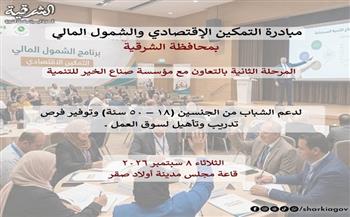 ورشة عمل مجانية بأولاد صقر لتمكين الشباب اقتصاديًا وتعزيز ريادة الأعمال والشمول المالي