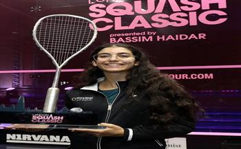 وزير الرياضة يهنئ أمينة عرفي واتحاد الإسكواش بعد تتويجها ببطولة لندن