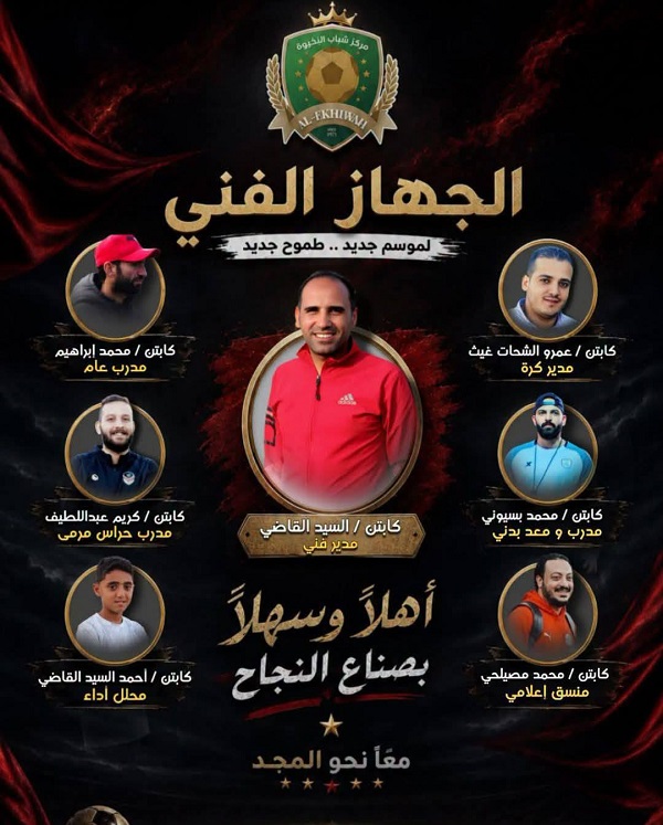 تشكيل الجهاز الفني لمركز شباب الأخيوة