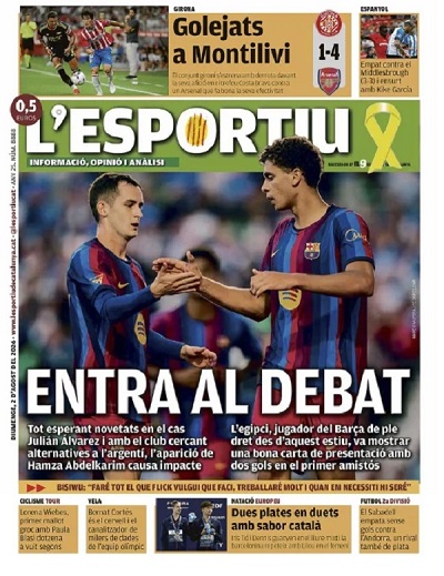 غلاف صحيفة L'ESPORTIU
